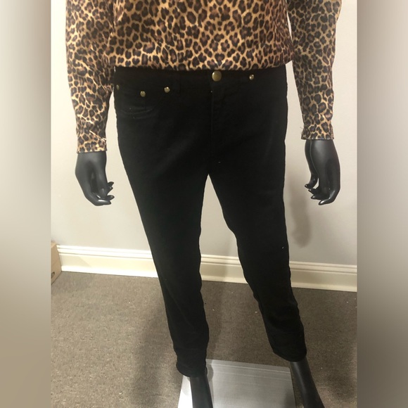 Iman Global Chic 360 Jeans Black Sz 4 Zip Ankle NWOT - Picture 7 of 9